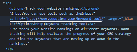 Example of Backlink in HTML